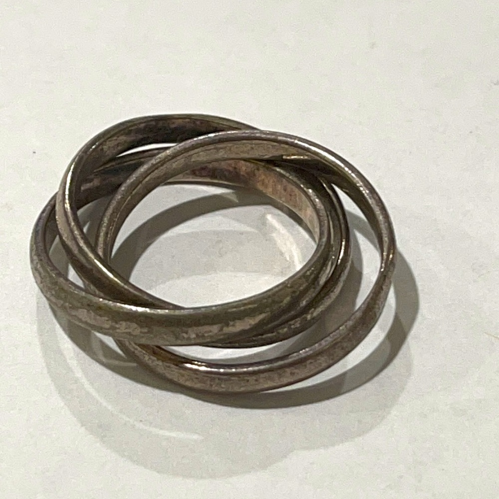 925 Sterling Silver Triple Ring Set - image 2